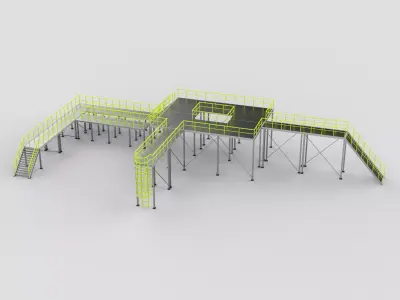 Modular industrial platform 02 3D model