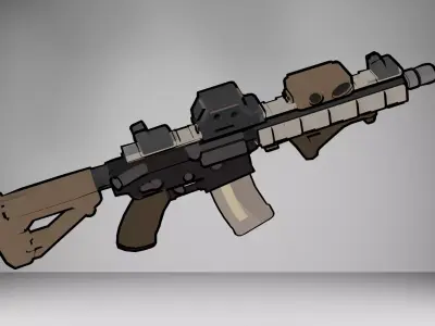 M4 carbine Low-poly 3D model purchase