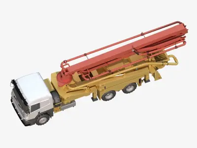 pump truck 3D model purchase