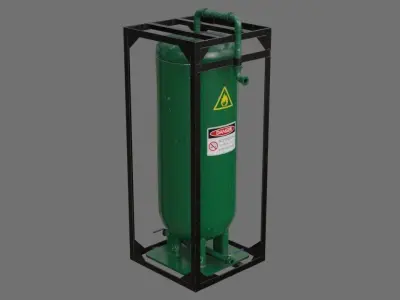 Oil Storage 1A Low-poly 3D model