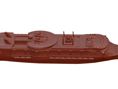 Battleship plastic cruise ship 3D print model
