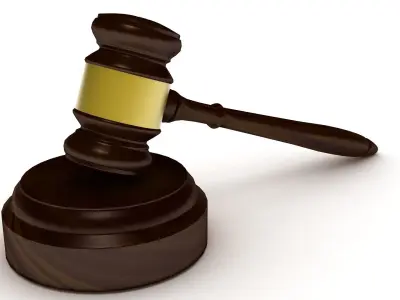 legal gavel set 3D model