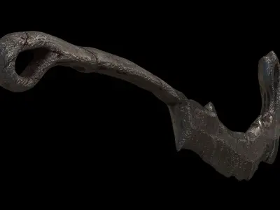 Old Weapon Sword03 Low-poly 3D model