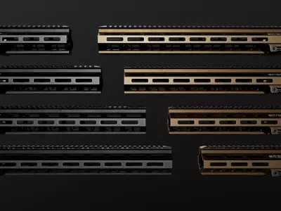 Geissele Super Modular Rail MK8 MLOK AR15 Handguard Low-poly 3D model