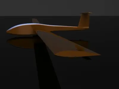 Airplane glider Free 3D model