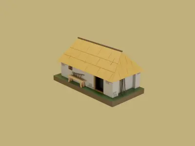 Medieval Houses Low-poly 3D model