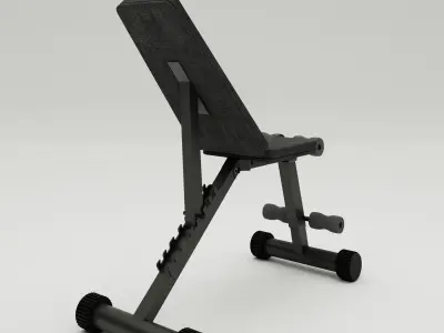 Gym bench 3D model purchase