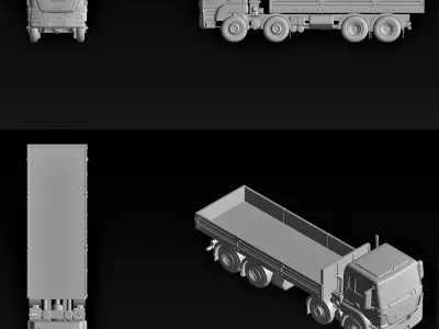 lorry truck static model 3D print model
