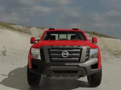 2022 Nissan Navara VL 4x4 Low-poly 3D model