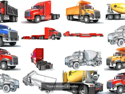 Trucks Models 3D Model Pack