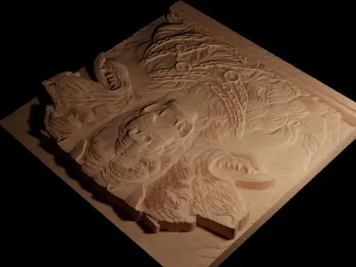 Cerberus CNC 3d Print High Relief Sand Casting  3D print model