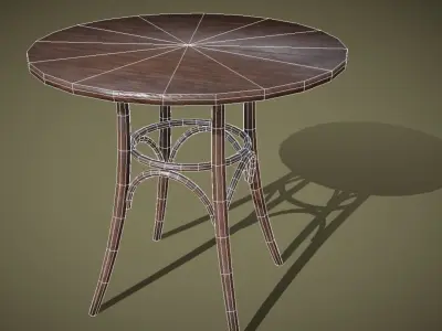 Viennese table 3D model