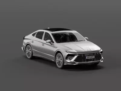 Hyundai Sonata 2024 Free low-poly 3D model