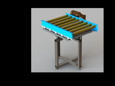 Rotating conveyor orientation 90 or 180 degrees 3D model