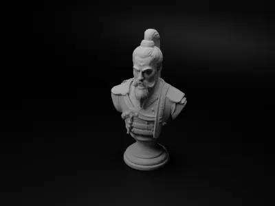 Mongol Archer Bust Chess 3D print model