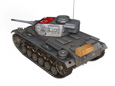 PzKpfw III - Panzer 3 - Ausf J - 614 3D model