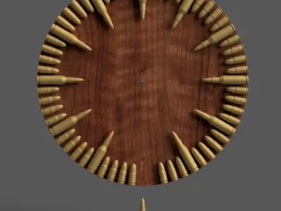 bullets clock 3D print model