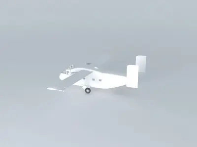 SHORT pink skydiving skyvan FULL INTERIOR 3D model