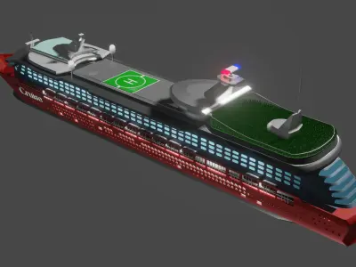 Cruiser  Ship 3d Model 3D model 3D model