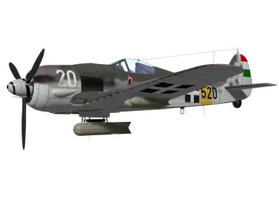 Focke Wulf Fw190 F8 3D model purchase