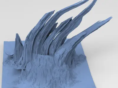 Dragon Clawed Spiked mountain Stones 3D model