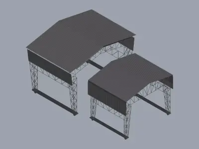 Movable Roof Facade 3D model