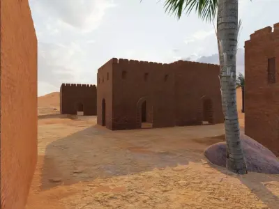 Desert Village Settlement 3D model