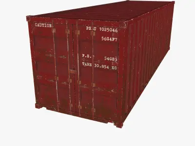 Cargo container pack 01 Low-poly 3D model