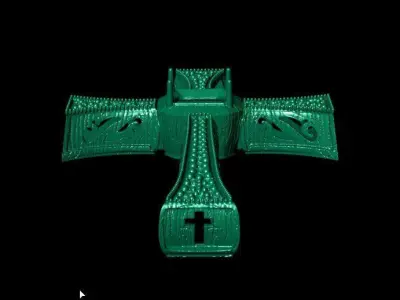 Jesus Cross pendant theme 6 3D print model