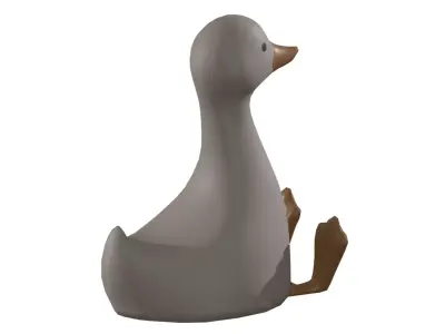 Silly Duck - Cartoon Model 1k Faces Low-poly 3D model
