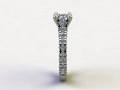 10026 diamond engagement ring 3D print model