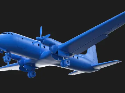 HAWKER SIDDELEY HS 748 3D print model