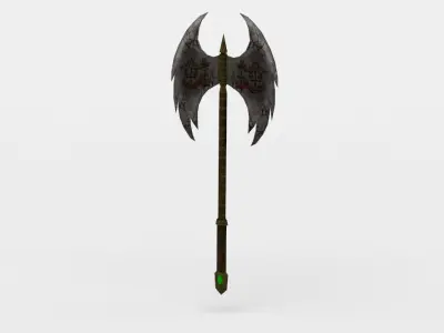 Axe sword with handle Low-poly 3D model