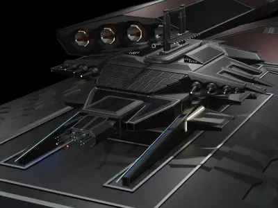 Starship star wars battlecruiser 3D model