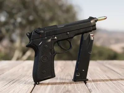 Pistole Beretta M9 3D model