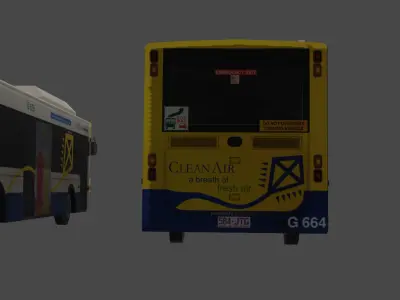4 bus model 3D model