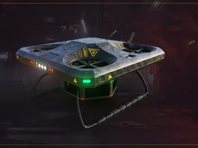 Exploration Drone Low-poly 3D model