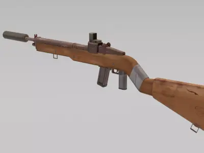 stylized weapon Low-poly 3D model