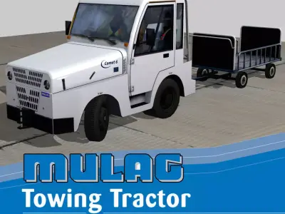 Mulag Comet 6 Towing tractor Low-poly 3D model