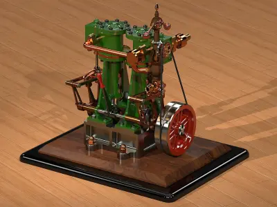 Steam Engine Circa 1830 Free 3D model