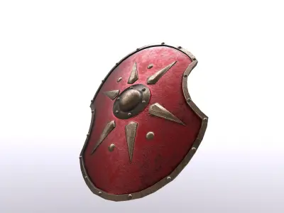 Roman War Shield  Low-poly 3D model