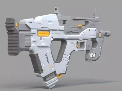 Science Fiction Gun 2 - Semi-Auto Rifle 3D model