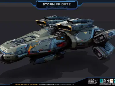 STARSHIPS - Pack05 Low-poly 3D model