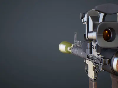 RPG Rocket Launcher Low-poly 3D model