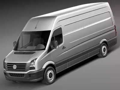 Volkswagen Crafter Van Long 2011 3D model