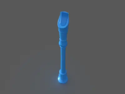 Recorder - Flute  Low-poly 3D model