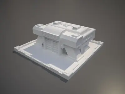 Futuristic Base Building 3D print model purchase