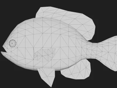 Panfish Low-poly 3D model purchase