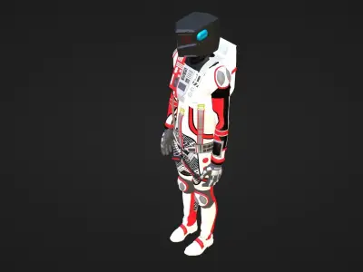Robot Soldier - Assault Soldier Low-poly 3D model 18