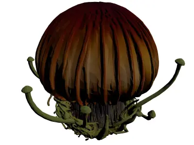 Fantasy Bioluminescent Alien Plant 3D model